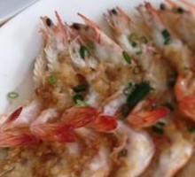 Steamed Fresh Shrimp with Garlic