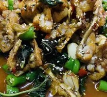 Braised Bullfrog with Perilla