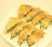 Leek and Shrimp Thin Pancake
