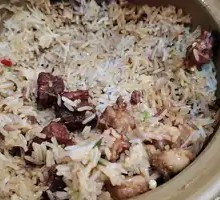 Beef and Chicken Claypot Rice