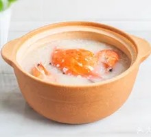 Clam and Shrimp Congee in Clay Pot