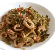 Sour Cabbage Stir-Fried Intestine Rice