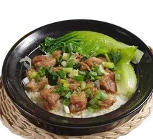 Braised Pork Rib, Chicken and Mushroom Clay Pot Rice
