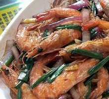 Stir-Fried Shrimp with Ginger and Scallion