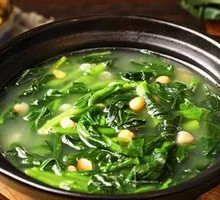 Chicken Soup with Peas and Chinese Cabbage