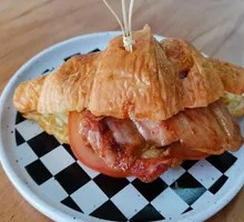 Pork Cutlet Croissant Sandwich