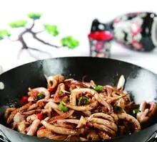 Spicy Squid Tentacles in Dry Pot