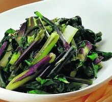 Stir-Fried Garlic Bok Choy with Red Cabbage
