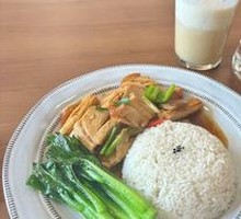 Fried Pork Belly with Tofu Skin Rice