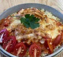 Cheese Tomato Baked Rice