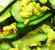 Cucumber and Egg Stir-Fry
