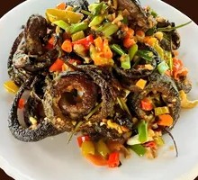 Coiled Eel in Dragon Shape