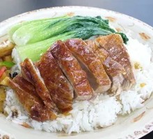 Roast Duck with Rice Noodles and Blood Sausage Rice