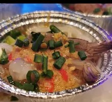 Shrimp in Aluminum Foil Box