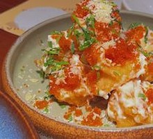 Red Crab Roe Mustard Shrimp Balls