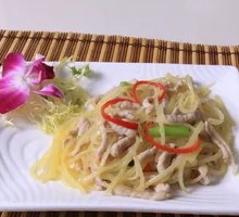 Shredded Potato with Meat Fried Rice