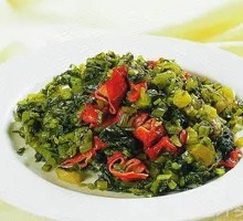 Salted Vegetable and Intestine Rice