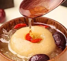 Pear and Silver Ear Soup with Rock Sugar