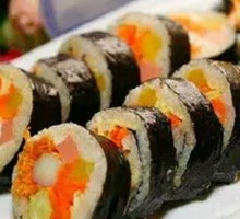 Crab Stick and Enoki Mushroom Seaweed Rice Roll