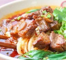 Braised Pork Ribs with Wide Noodles
