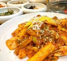 Kimchi Pork Fried Rice Cake