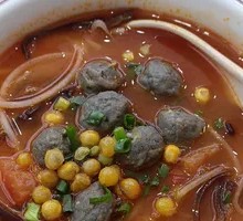 Tomato Chicken Meatball Rice Noodles