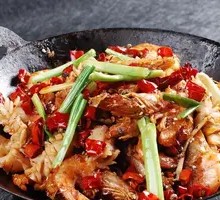 Dry Pot Squid and Shrimp