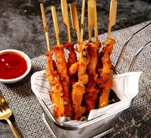 Skewered Pork and Chicken Grilled