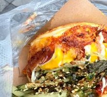 Shrimp Paste Egg Burger
