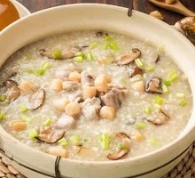Seafood Dry Scallop Pork Rib Porridge