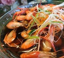 Steamed Shrimp with Light Soy Sauce