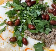 Sour Soup with Minced Pork and Tofu Flower Noodles