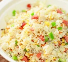 Egg and Fresh Meat Sausage Fried Rice