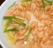Boiled White Shrimp in Salt Water
