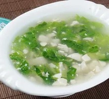 Spinach Tofu Soup
