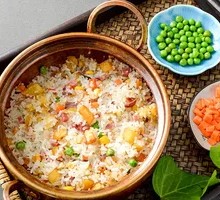 Potato Rice in Copper Pot