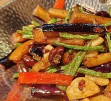 Dry Pot Eggplant and Green Beans