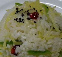Green Pepper and Potato Fried Rice