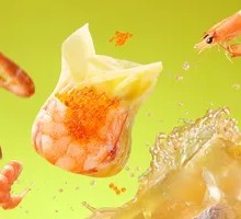 Fresh Shrimp and Crab Roe Dumplings