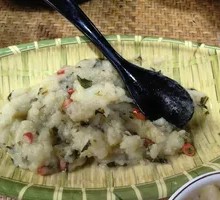Water-fermented Vegetables with Old Milk Potatoes Rice Bowl