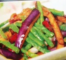Stir-Fried Green Beans with Eggplant