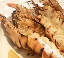 Black Tiger Shrimp on Iron Plate