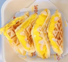 Crispy Egg Cheese Shrimp Press