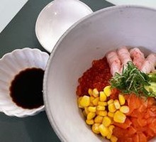 Salmon and Shrimp Poké Rice