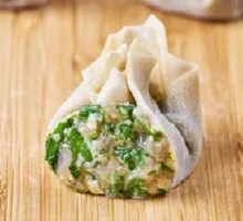 Bittercress and Pork Wontons