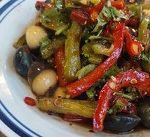 Burned Pepper Tossed Quail Eggs