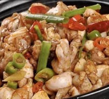 Spicy Frog Rice in Clay Pot