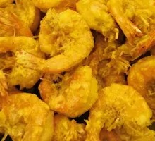 Salted Egg Yolk Baked Prawns