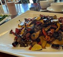 Cooked Boletus with Inkcap Mushroom