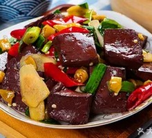 Spicy and Sour Pig Blood